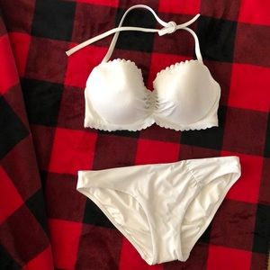 White Victoria’s Secret bikini.